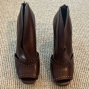 Franco Sarto brown leather heels